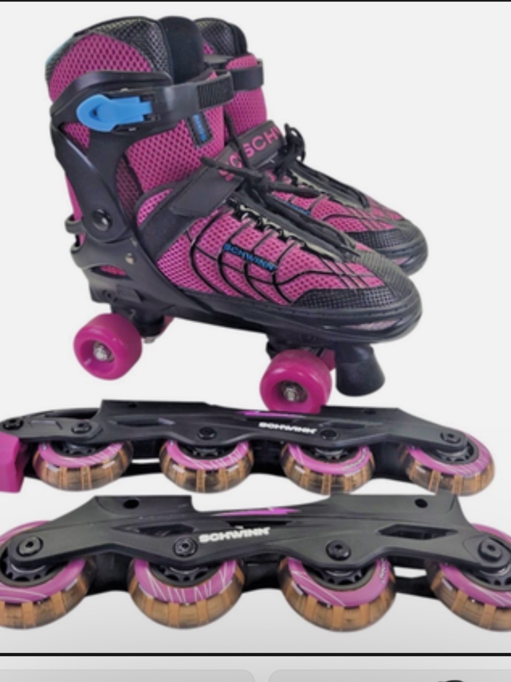 Schwinn Switcher 2 in 1 Quad/Inline Skates. Women’s size 5-8